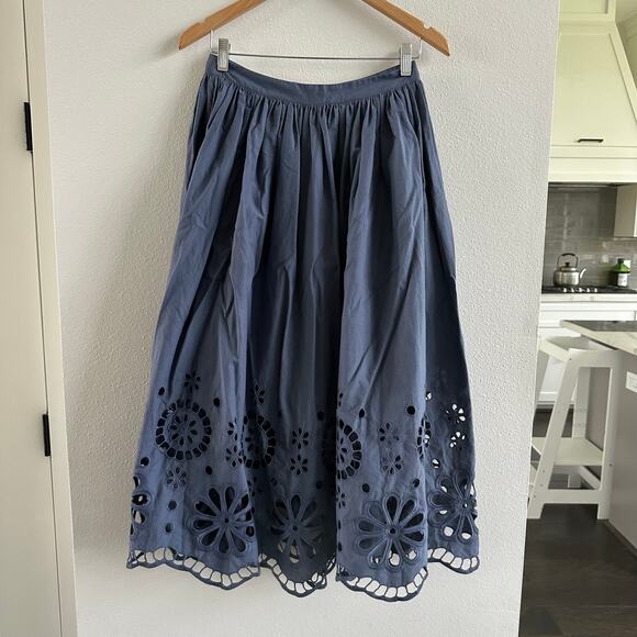 The Great. The Super Bloom Eyelet Skirt Size 1 New - Picture 2 of 6